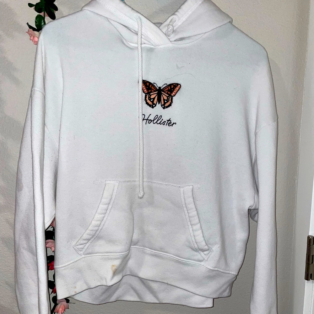 White Hollister hoodie